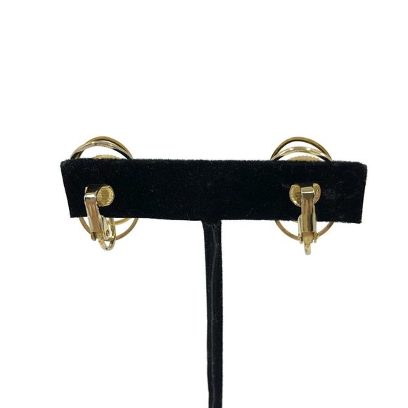 ABWA Gold & Black Clip On Earrings - Picture 2 of 7